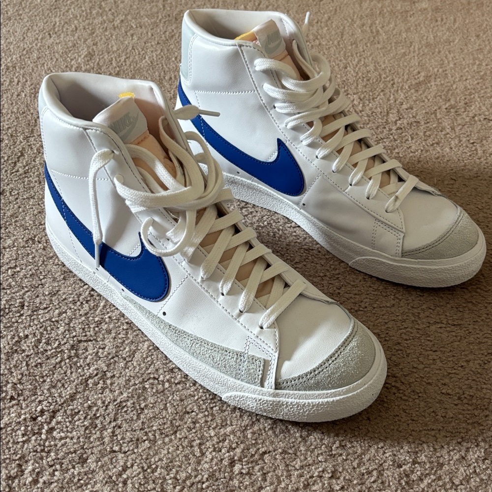 Nike Blue Swoosh sneakers; Like New!